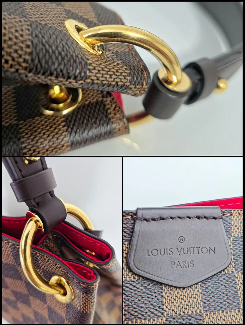 Louis Vuitton Graceful PM Shoulder Bag Damier Ebene Full Set